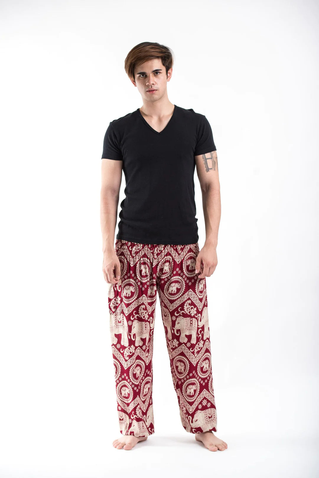 Imperial Red  Elephant Unisex Pants, Thailand