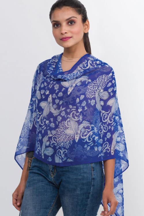 Cupro Scarf / Fish Shahila, India