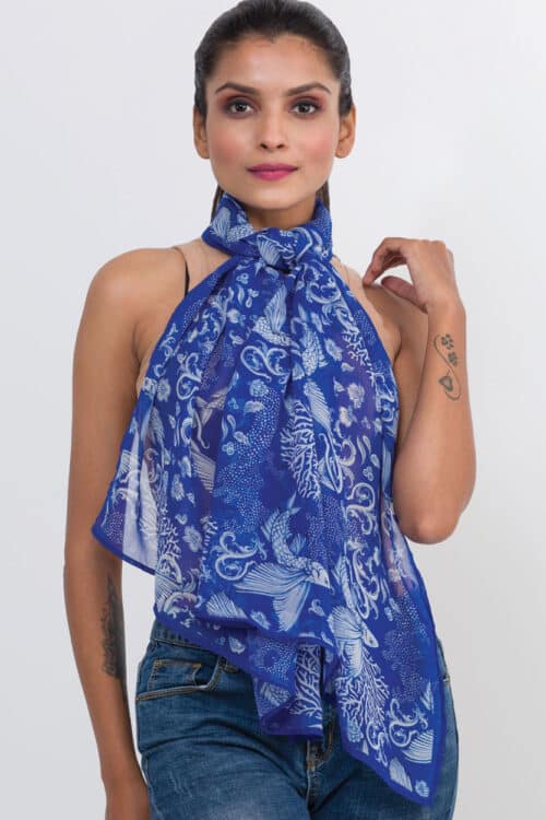 Cupro Scarf / Fish Shahila, India