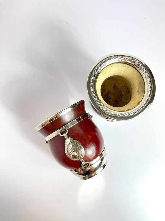 Escudo Nacional Argentino-Handmade Calabaza with Alpaca Escudo Nacional, Argentina