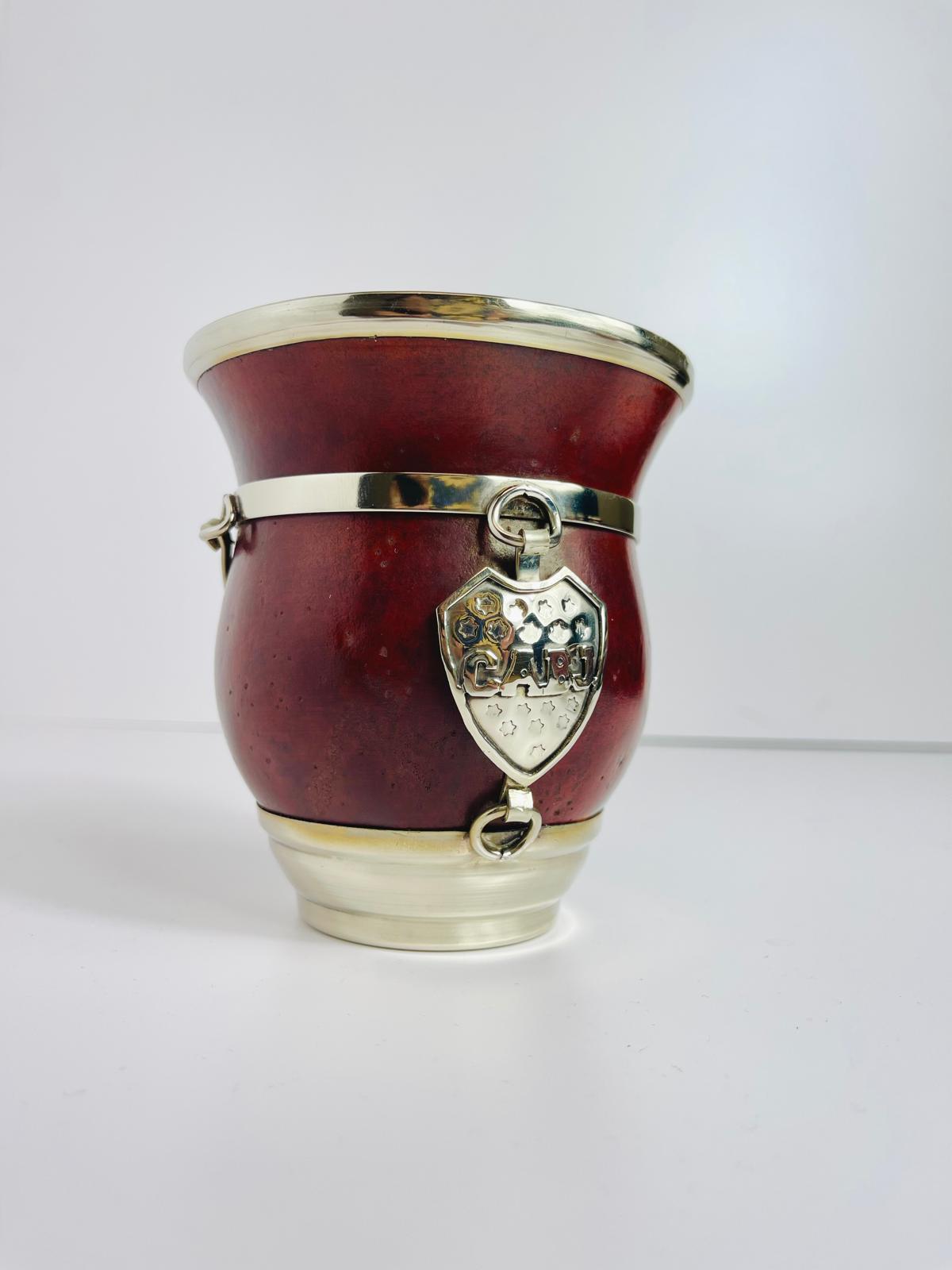 Boca Juniors Mate -Handmade Calabash Mate Gourd with Alpaca CABJ