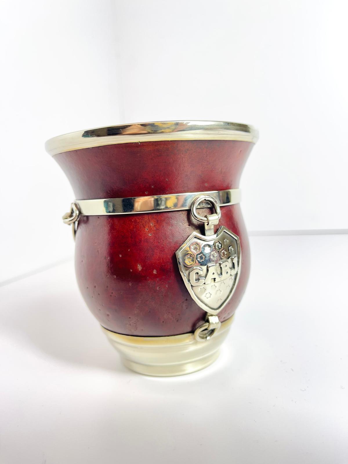 Boca Juniors Mate -Handmade Calabash Mate Gourd with Alpaca CABJ