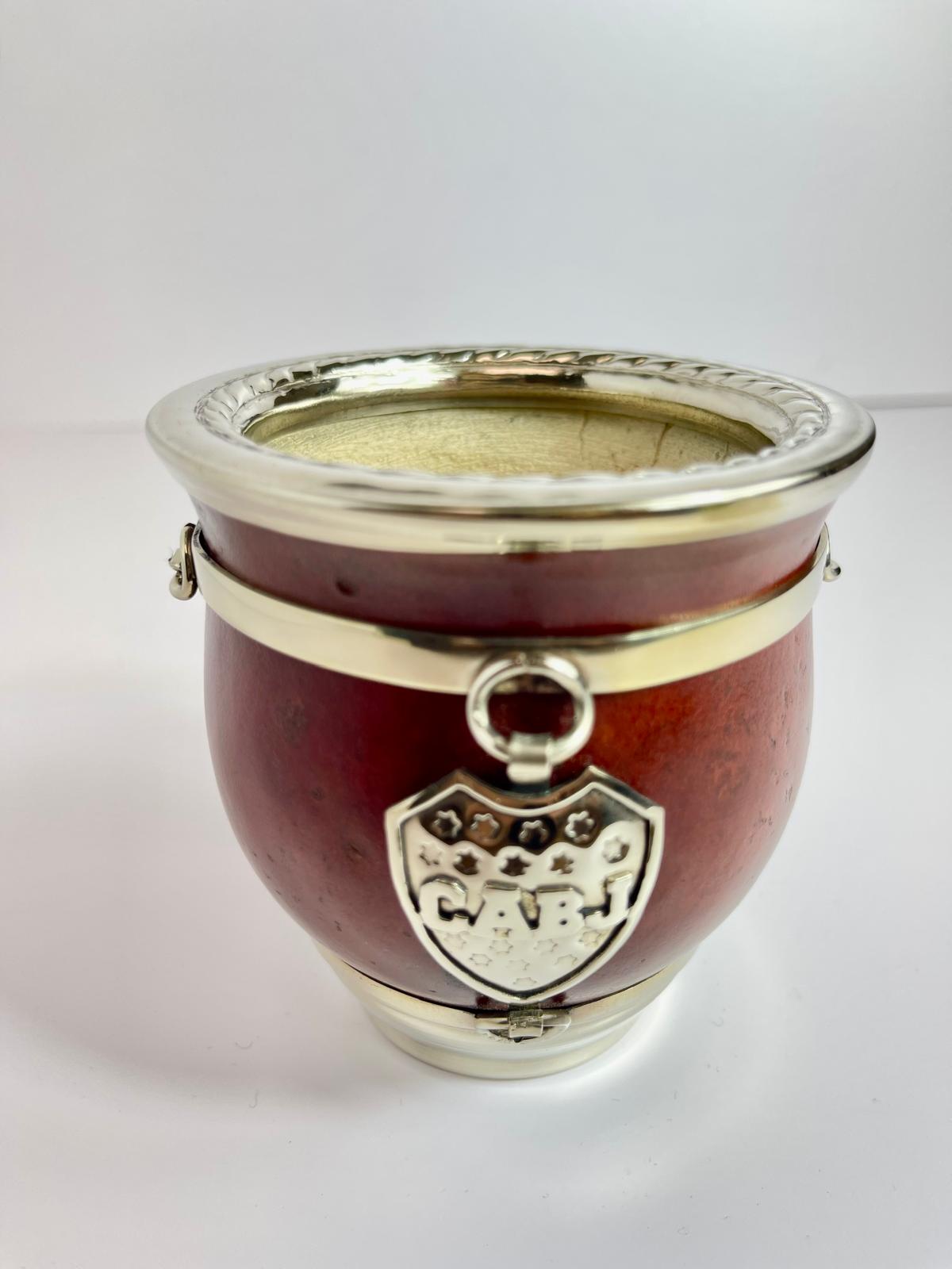 Boca Juniors Mate -Handmade Calabash Mate Gourd with Alpaca CABJ