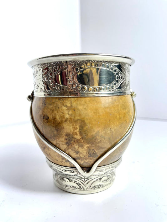 Imperial Criollo Mate Gourd-Hand Engraved Alpaca Premium, Argentina