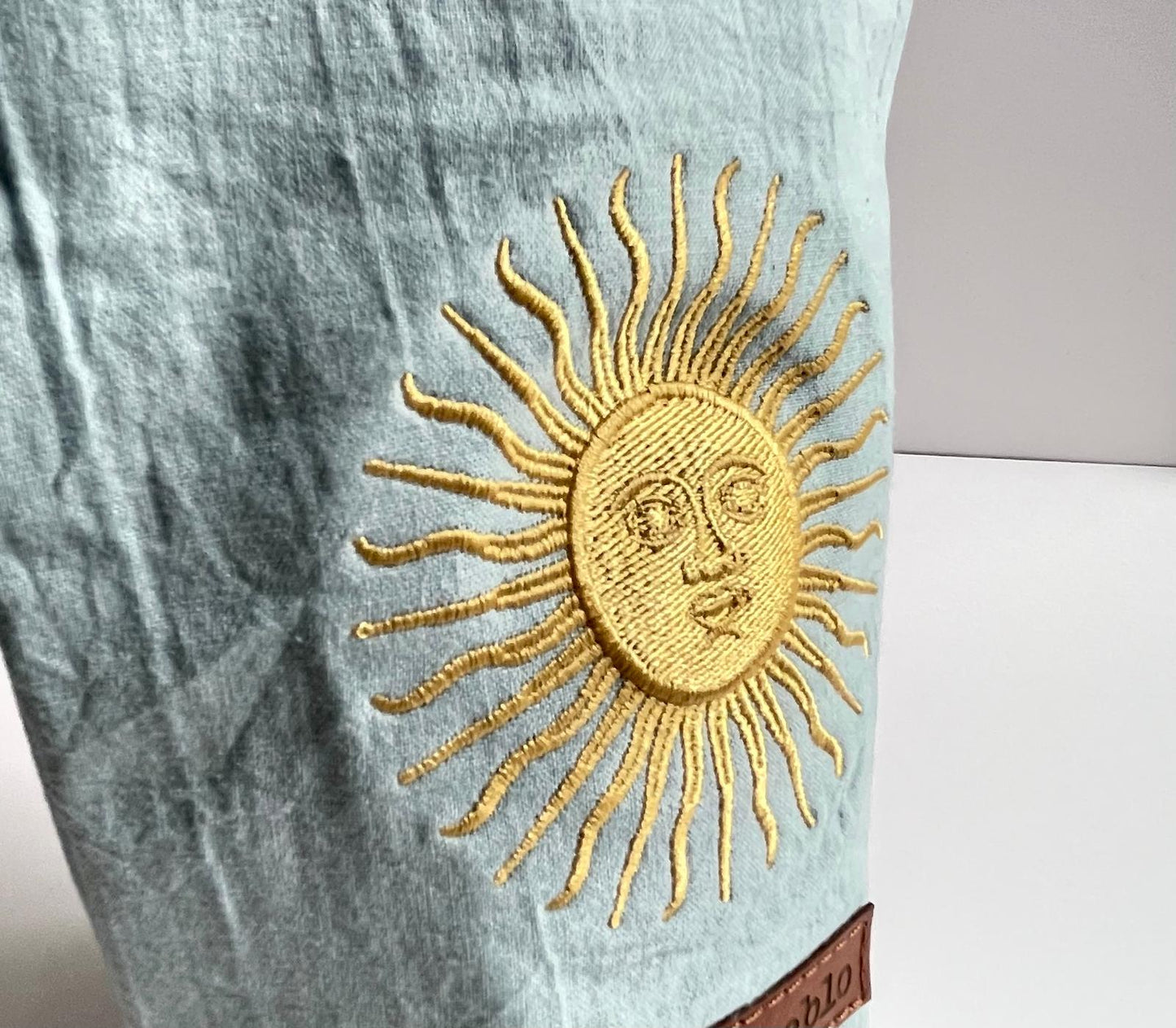 Sun of May Yerba Mate Bag – Celeste,Handmade, Waterproof, Leather Detail, Yerbero, Argentina (Copia)
