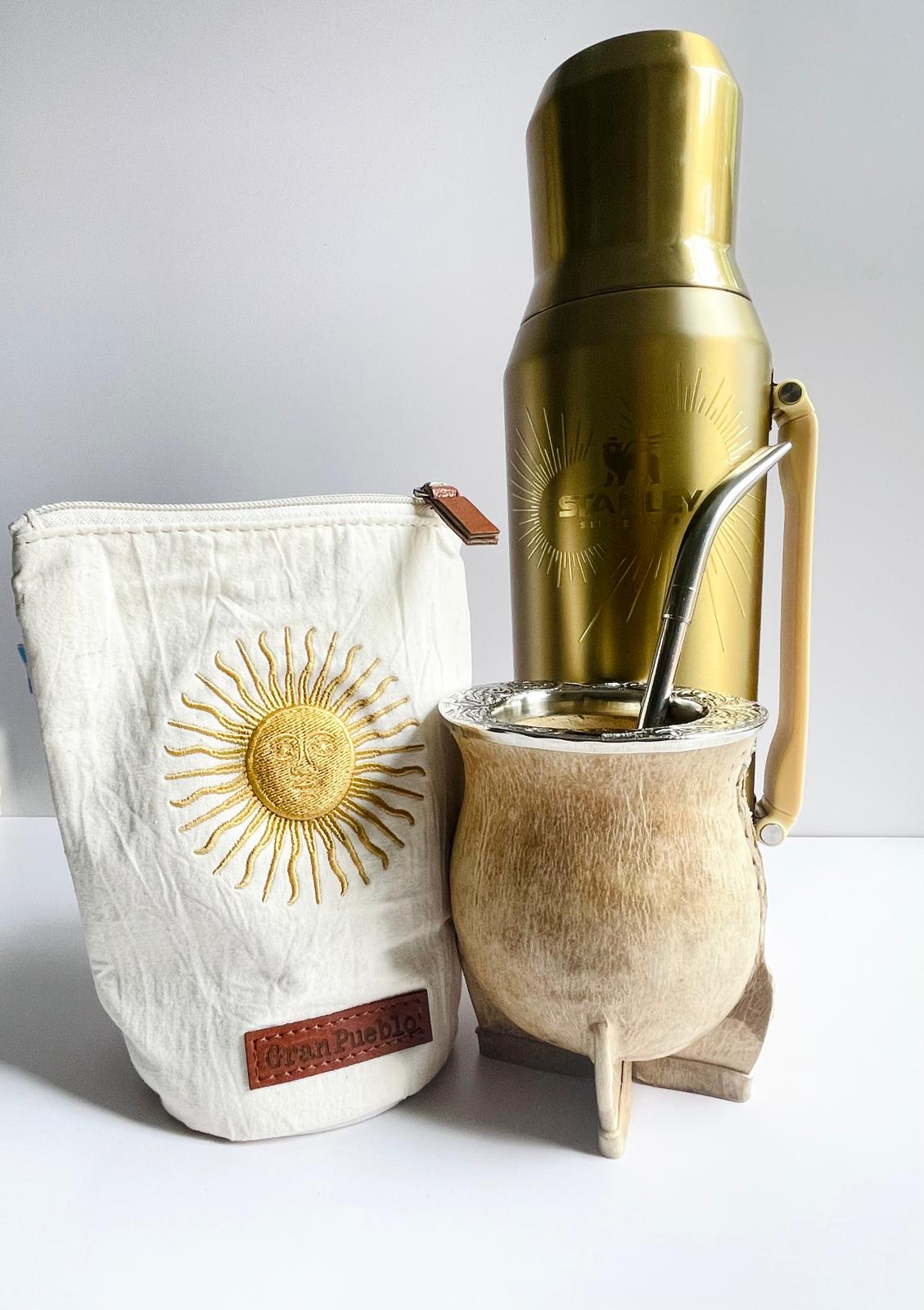 Sun of May Yerba Mate Bag – Light Ivory - Waterproof, Yerbero, Argentina