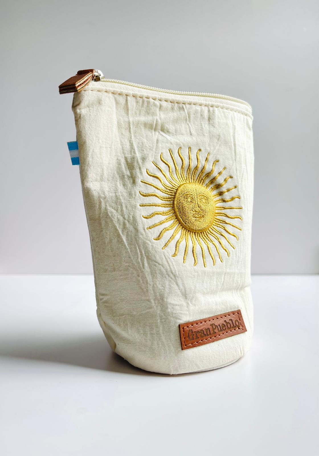 Sun of May Yerba Mate Bag – Light Ivory - Waterproof, Yerbero, Argentina