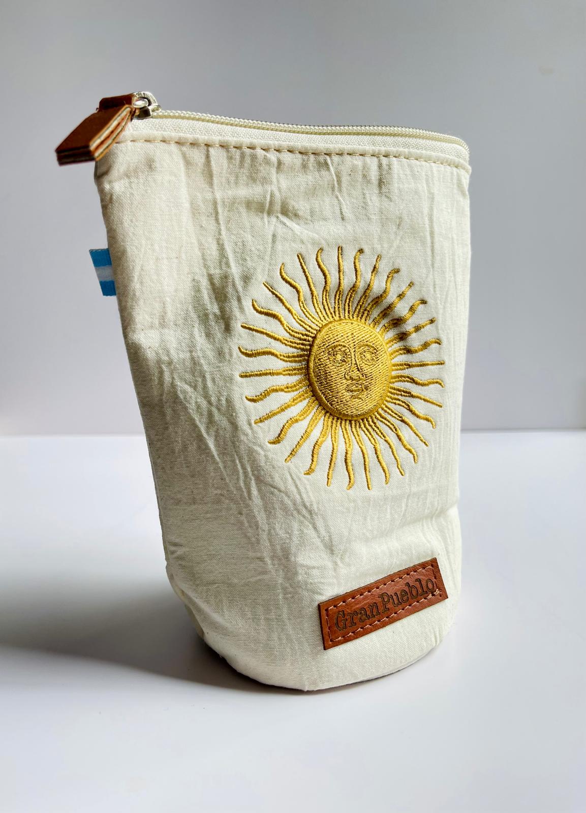 Sun of May Yerba Mate Bag – Light Ivory - Waterproof, Yerbero, Argentina