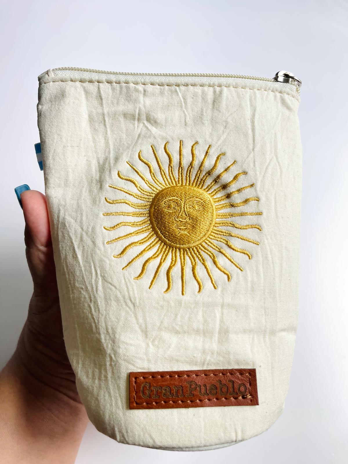 Sun of May Yerba Mate Bag – Light Ivory - Waterproof, Yerbero, Argentina