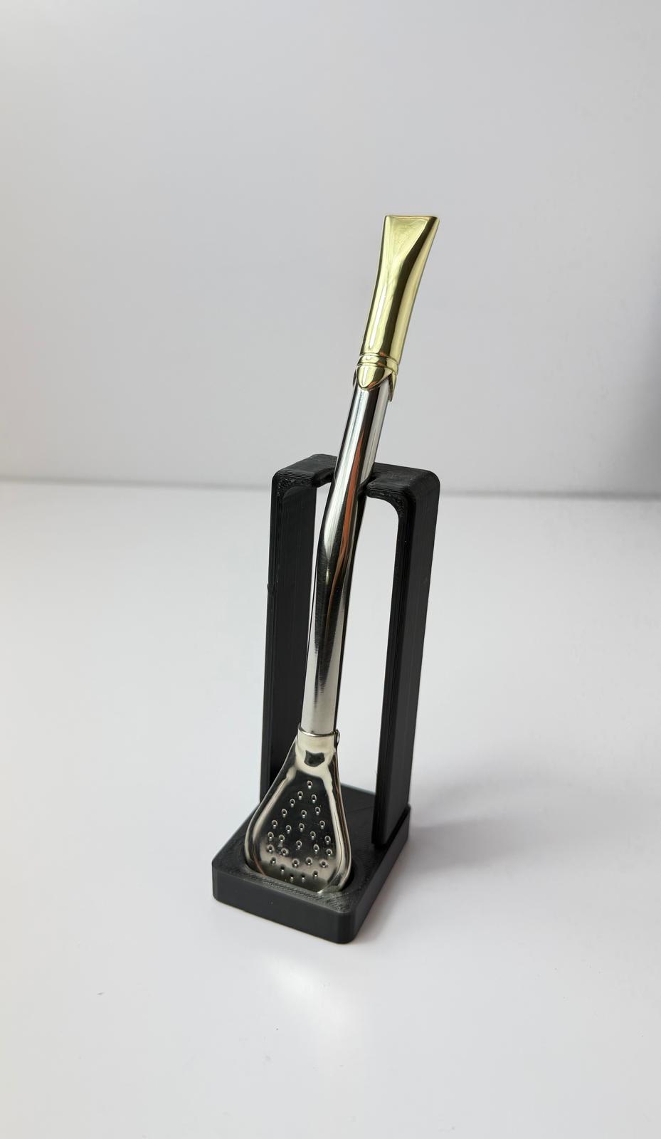 Bombillon de Alpaca "Pico del Rey" Straw/Bombilla-Wide Mouth-Bronze Mouthpiece- Argentina