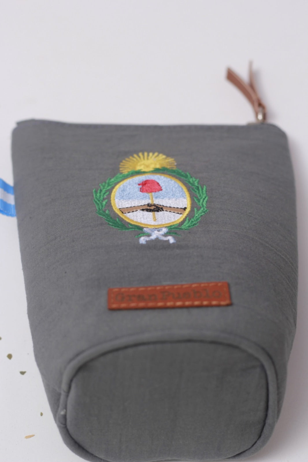 National Coat of Arms-Yerba Mate Bag – Handmade, Waterproof, Leather Detail, Yerbero, Argentina