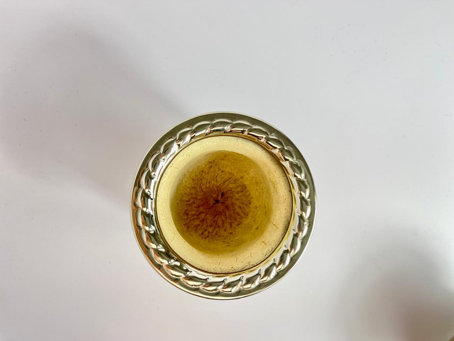 Sun of May Mate-Handmade Calabash Mate Cup-Alpaca Sol de Mayo, Argentina