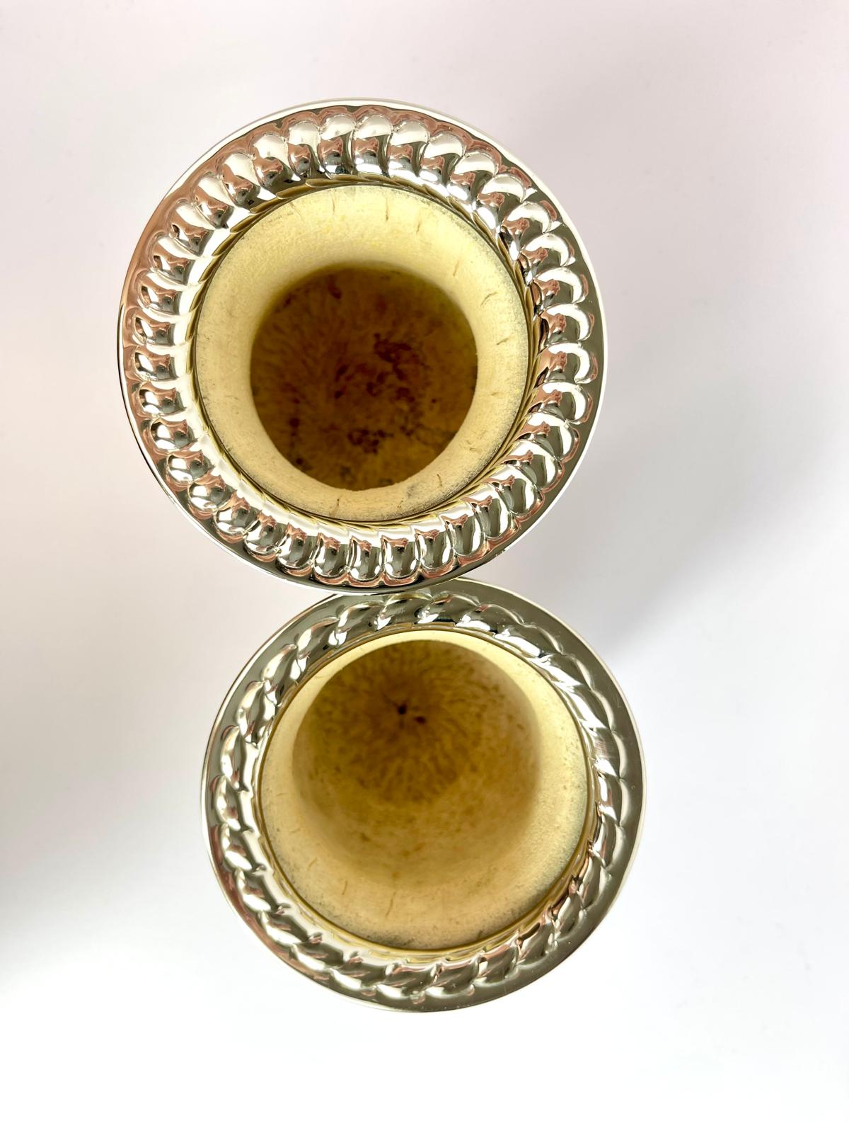 Sun of May Mate-Handmade Calabash Mate Cup-Alpaca Sol de Mayo, Argentina