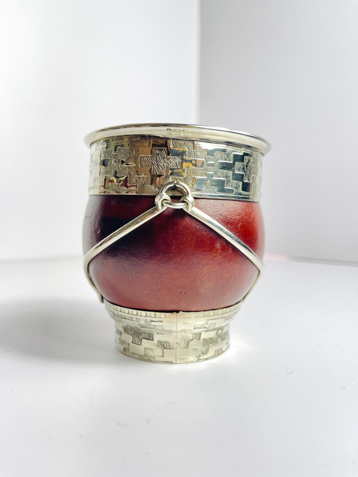 Imperial Criollo Mate Gourd-Hand Engraved Alpaca Premium, Argentina