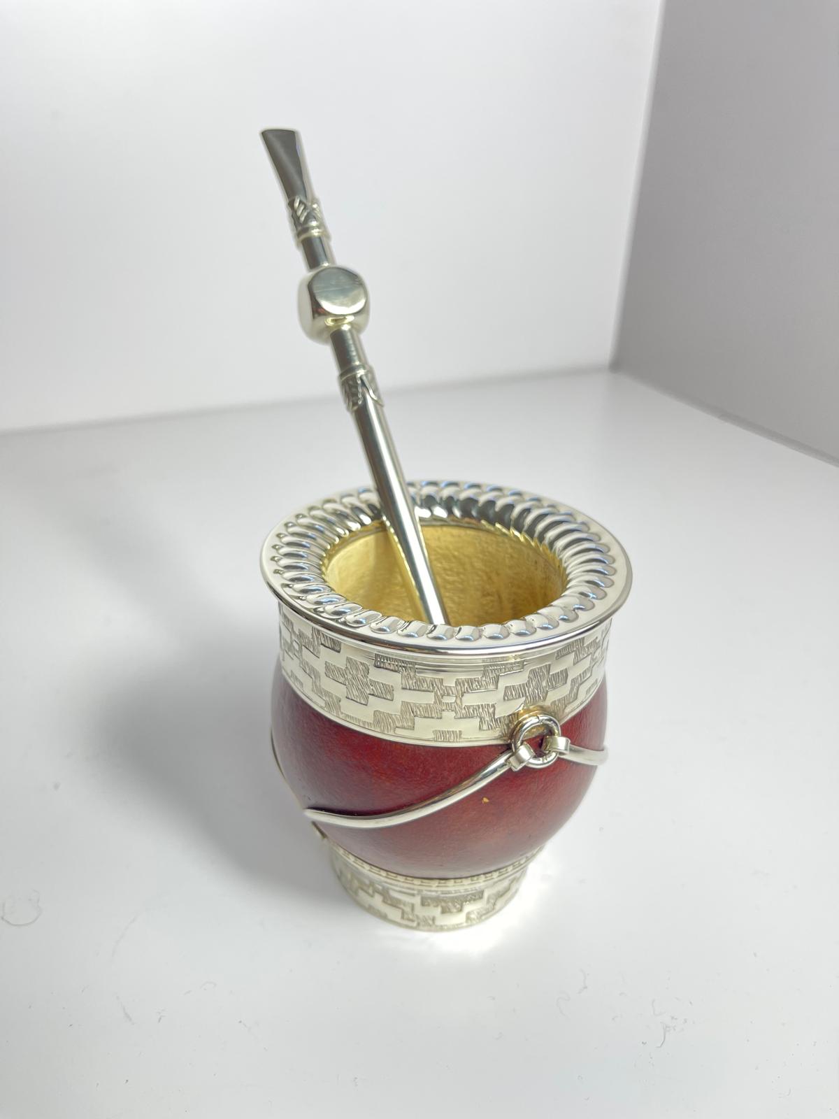Imperial Criollo Mate Gourd-Hand Engraved Alpaca Premium, Argentina