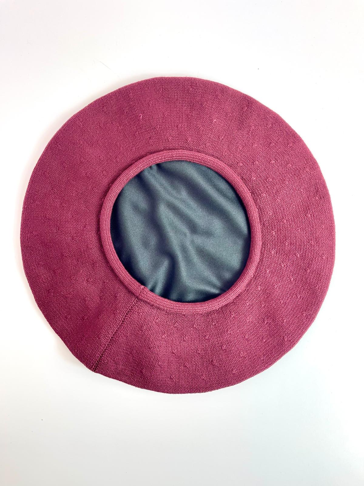 Handmade Cotton Beret from Córdoba, Argentina with Satin Lining