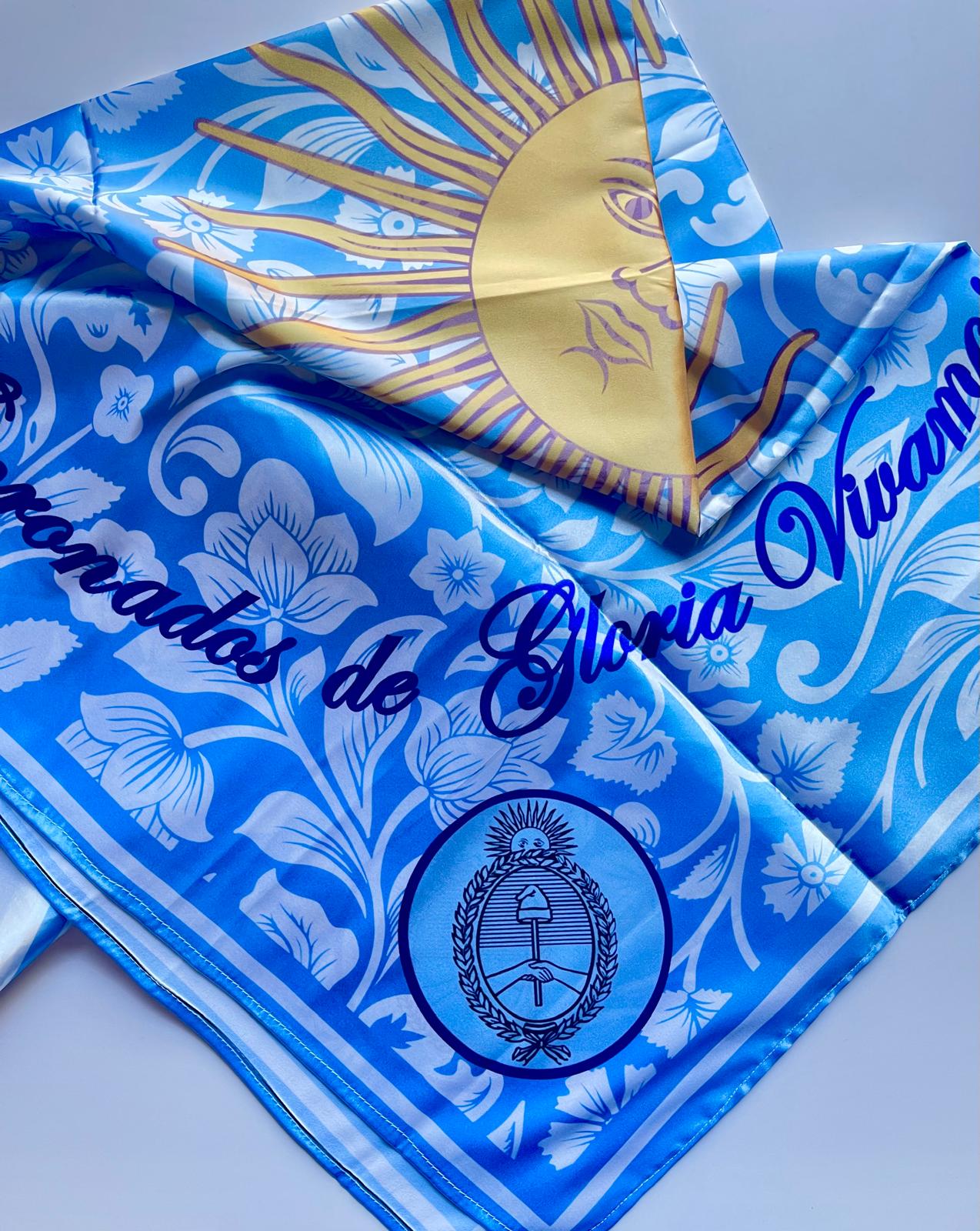 Argentine Silk Scarf – Sol de Mayo & Folklore Dance-Bandana-Argentina Flag Shawl