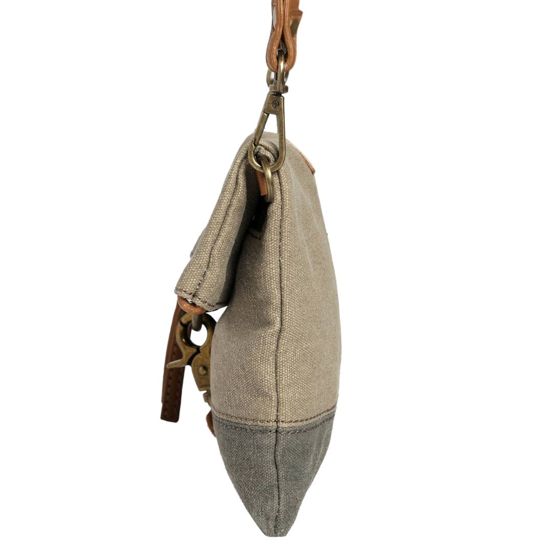 Women's Crossbody Bag, Original Leather - Finley Stone Cowhide, India