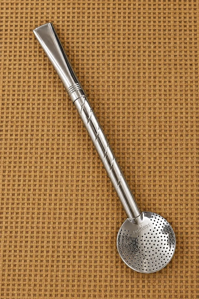 Purinox Classic Cincelado Bombillón-Premium Stainless Steel Mate Straw, Brazilian Yerba Mate Bombilla