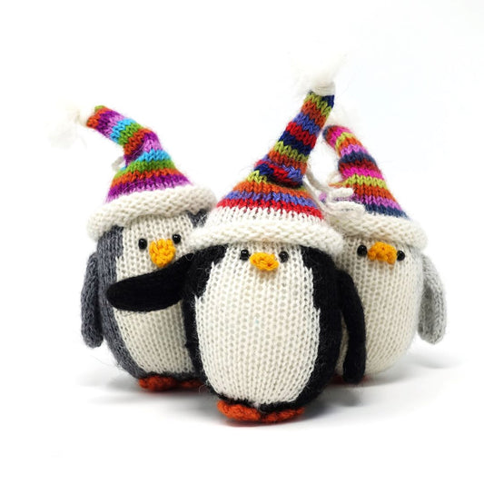 Penguin with Multi-Colored Hat Ornament, Peru