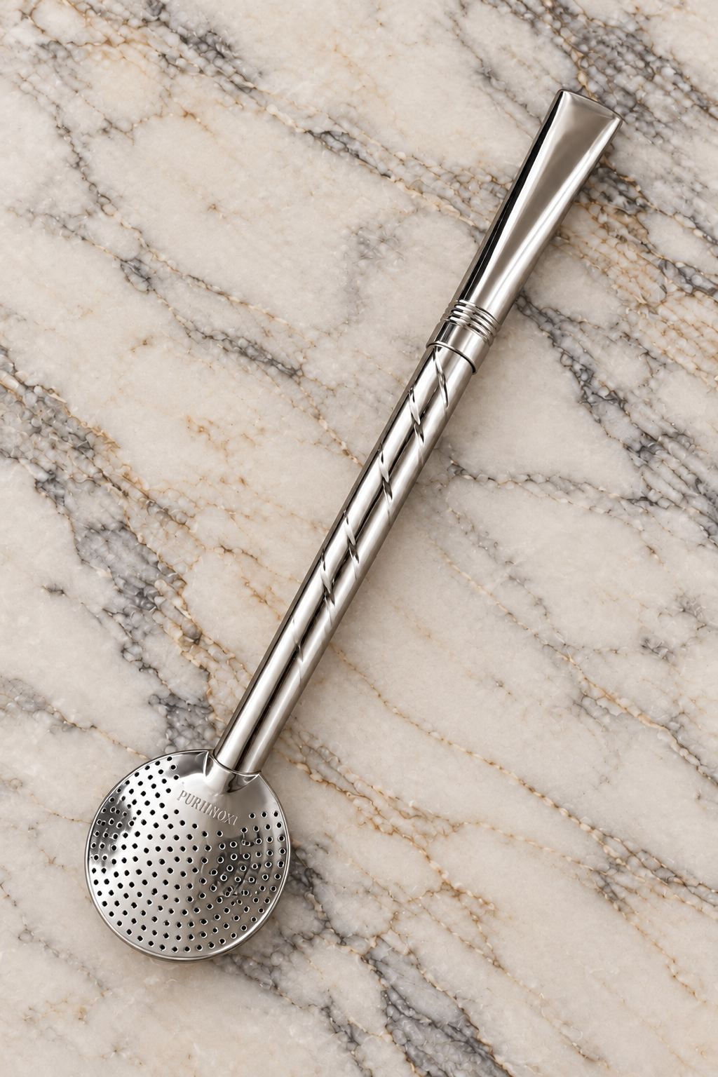 Purinox Classic Cincelado Bombillón-Premium Stainless Steel Mate Straw, Brazilian Yerba Mate Bombilla