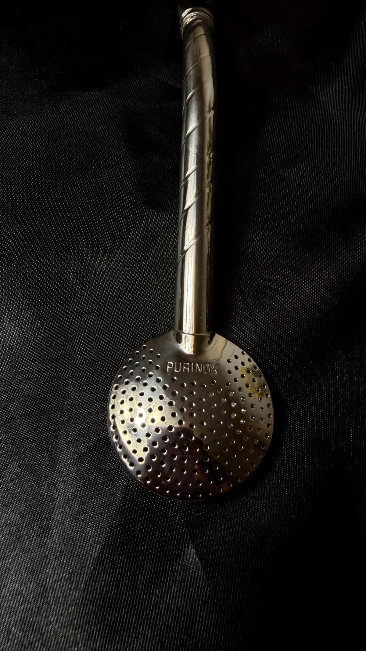 Purinox Semicurvo Cincelado Bombillón - Premium Brazilian Mate Straw- Surgical Stainless Steel Bombilla, Brazil