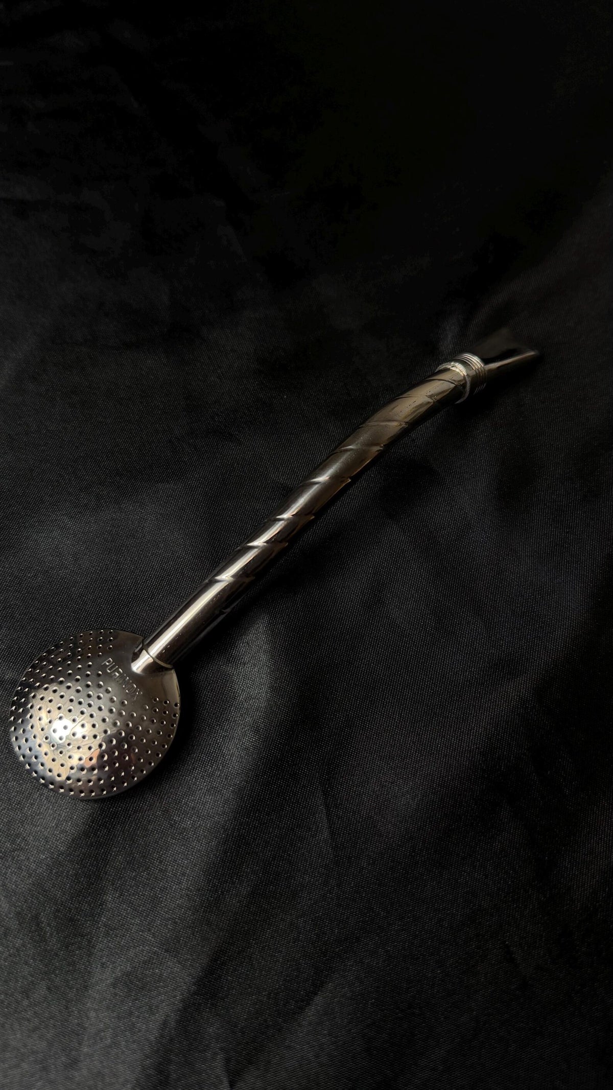 Purinox Semicurvo Cincelado Bombillón - Premium Brazilian Mate Straw- Surgical Stainless Steel Bombilla, Brazil