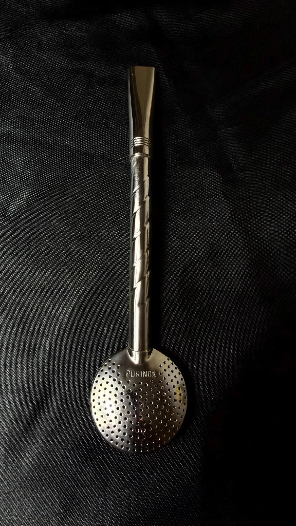 Purinox Semicurvo Cincelado Bombillón - Premium Brazilian Mate Straw- Surgical Stainless Steel Bombilla, Brazil