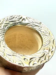 Luxury Imperial Mate - Artisan Reserve - Handcrafted Orfebre Virola - Uruguayan Calabash - Cured Leather, Argentina