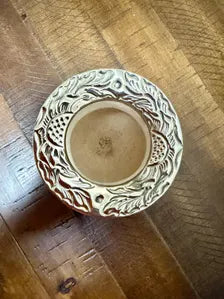 Luxury Imperial Mate - Artisan Reserve - Handcrafted Orfebre Virola - Uruguayan Calabash - Cured Leather, Argentina