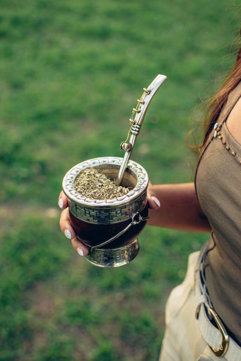 Imperial Criollo Mate Gourd – Handmade in Argentina – Nickel Silver Rim – Leather-Free – Traditional South American Yerba Cup