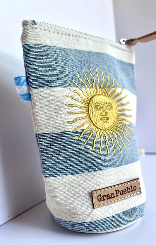 Vintage Argentine Yerbero-Golden Sun of May/ Sol de Mayo Embroidery-Argentina
