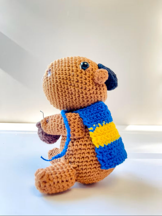 Handmade Argentine Carpincho / Brown /Amigurumi/Boca,River,Argentina
