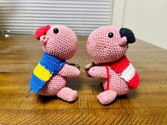 Handmade Argentine Carpincho / PINK /Amigurumi/Boca,River,Argentina