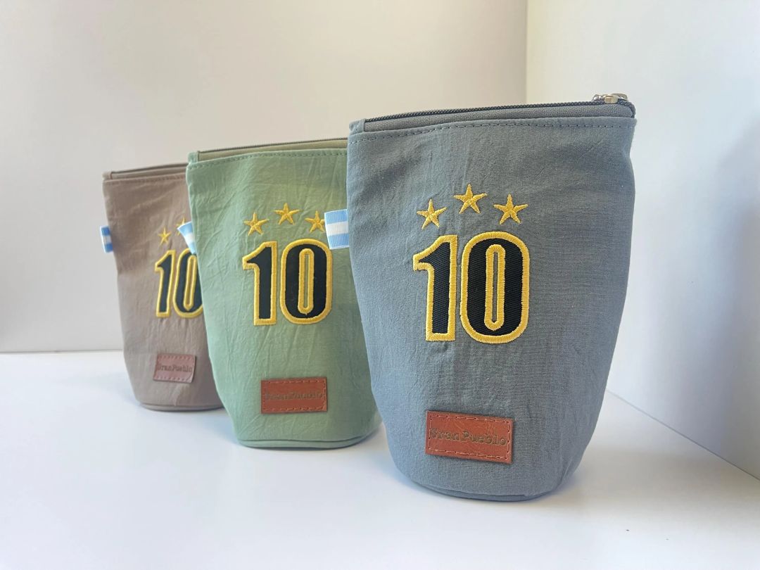 Yerba Mate Holder: 10 three starts-Handmade Cotton, Leather Closure - San Juan, Argentina