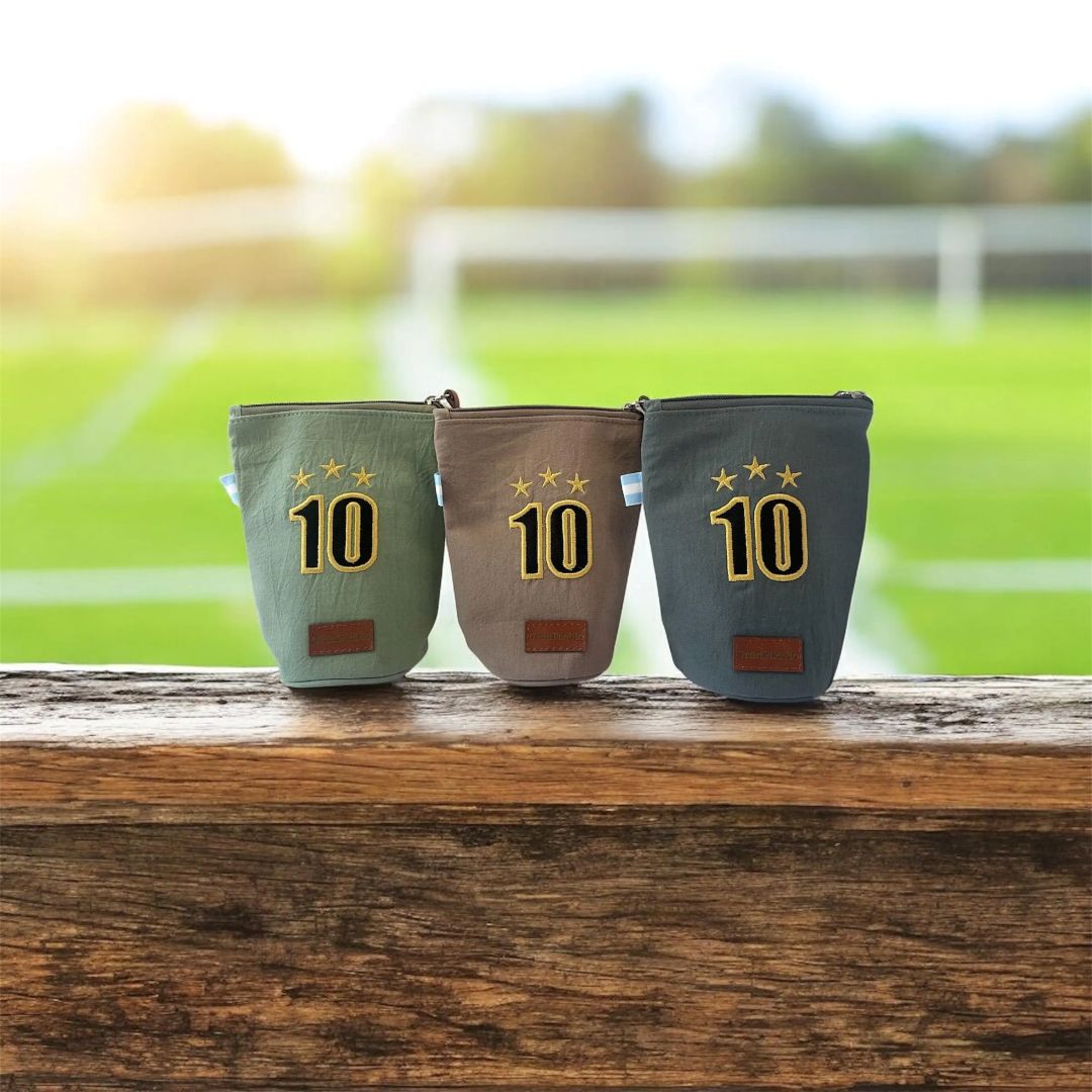 Yerba Mate Holder: 10 three starts-Handmade Cotton, Leather Closure - San Juan, Argentina