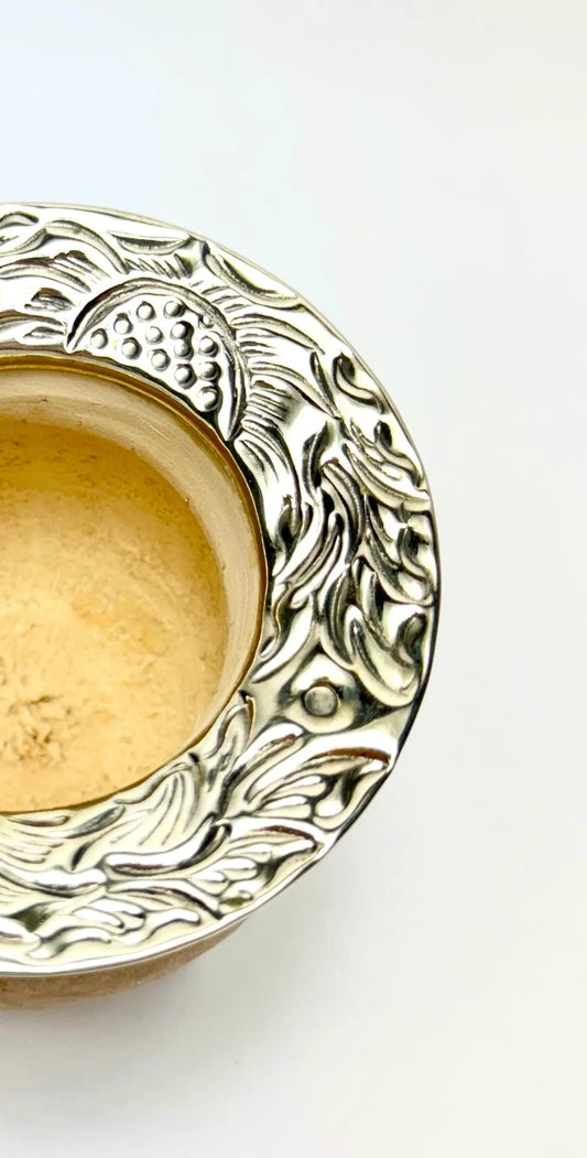 Luxury Imperial Mate - Artisan Reserve - Handcrafted Orfebre Virola - Uruguayan Calabash - Cured Leather, Argentina