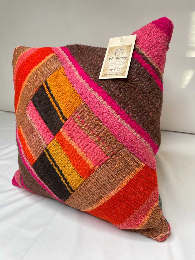 2 Throw Pillowcase, Aguayo's pillowcases, Multicolor, Bolivia/Peru