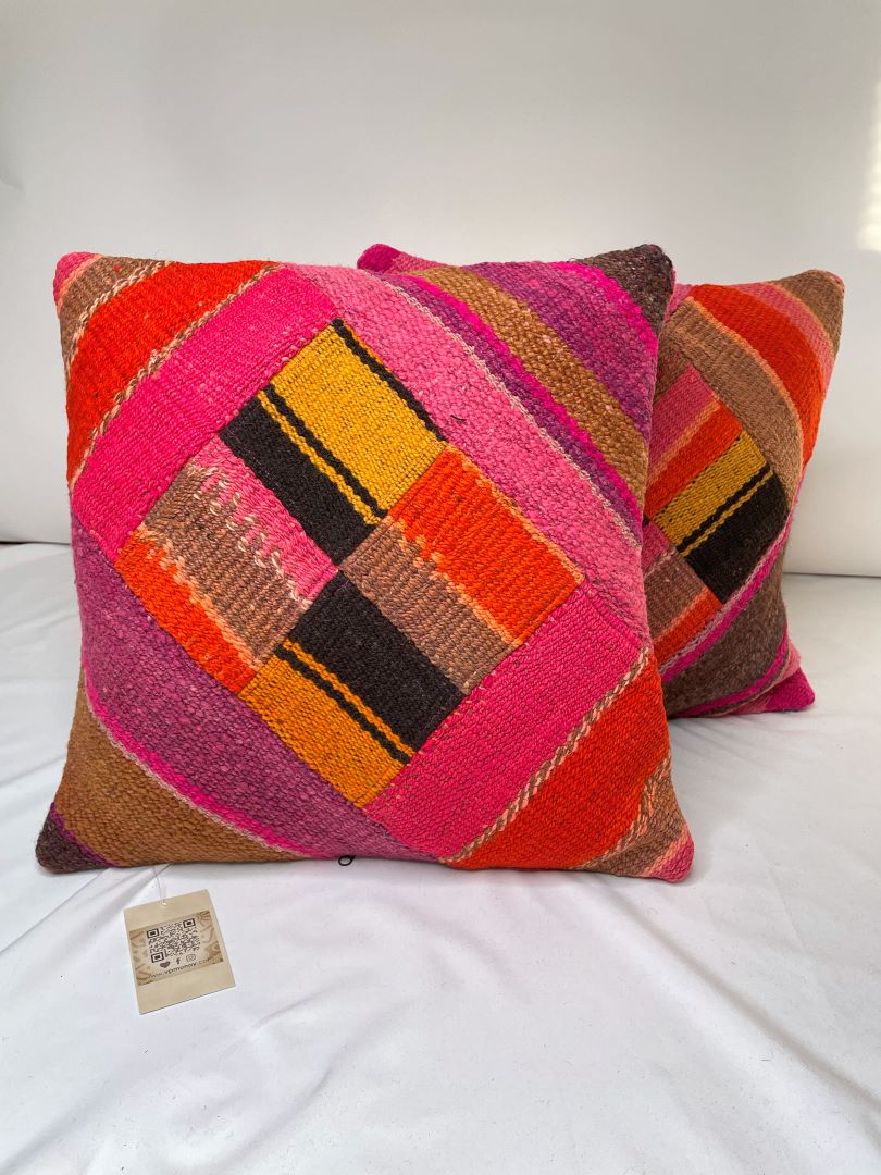 2 Throw Pillowcase, Aguayo's pillowcases, Multicolor, Bolivia/Peru