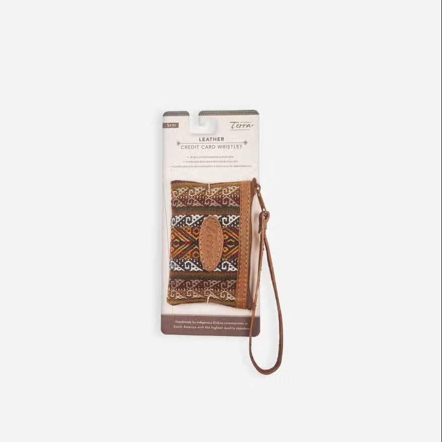 Leather Credit Card Wristlet, Ecuador