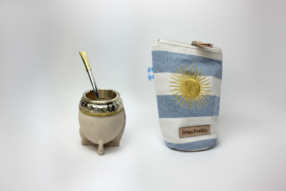 Mate y yerbera Sol de Mayo - VP Munay