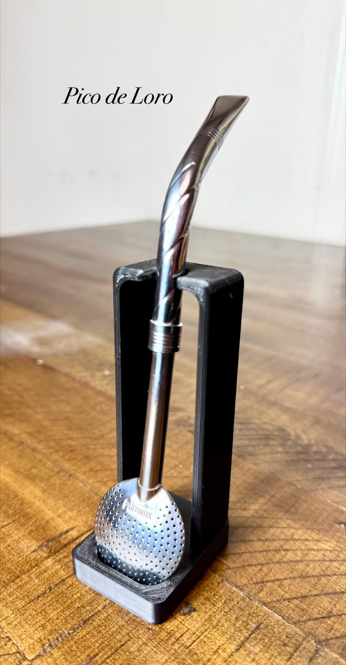 Purinox Pico de Loro Cincelado Bombillón-Premium Stainless Steel Mate Straw-Brazilian Yerba Mate Bombilla, Brazil