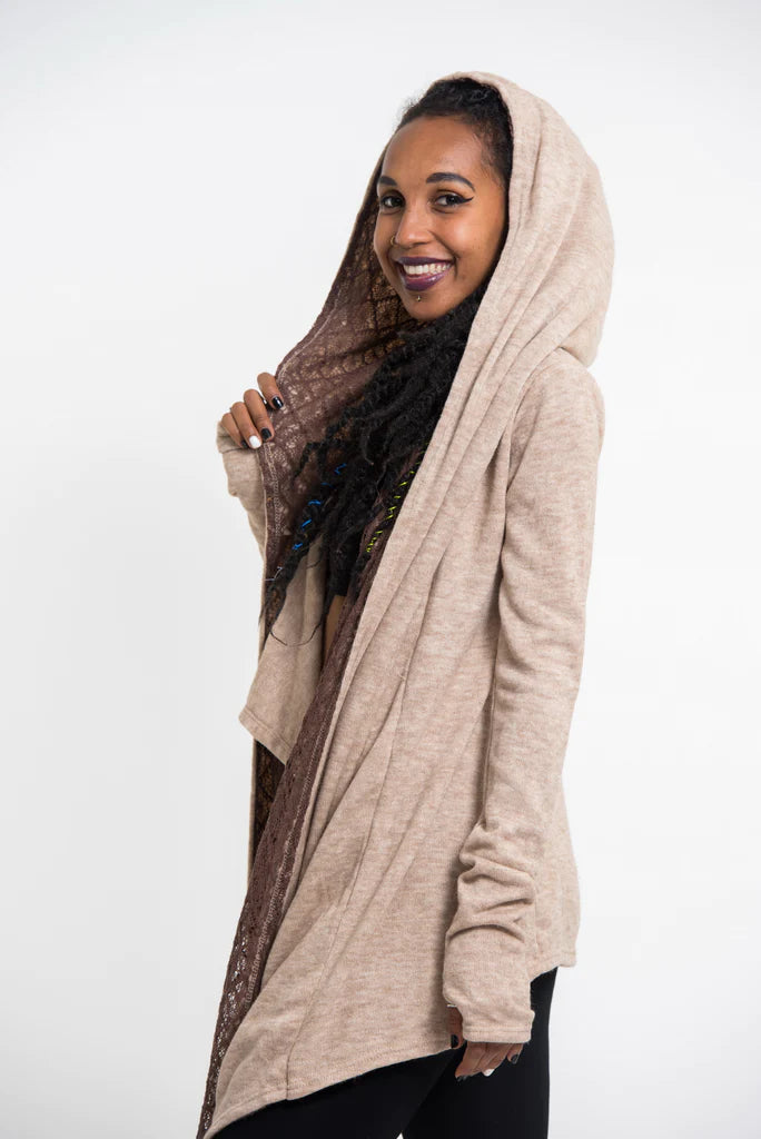 Hooded wrap best sale cardigan