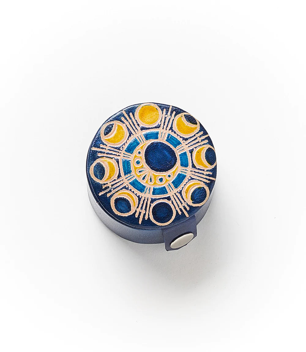 Leather Mini Travel Jewelry Box - Lunar, India