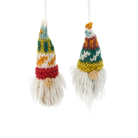 Knitted Gnome Ornaments - Set of 2, Nepal
