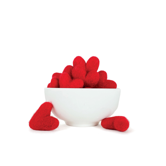 Red Hearts- Set of 5, Nepal