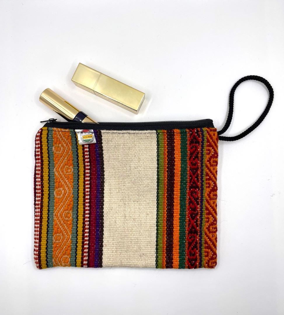 Clutch Aguayo Bag - Natural Stripes,  Bolivia