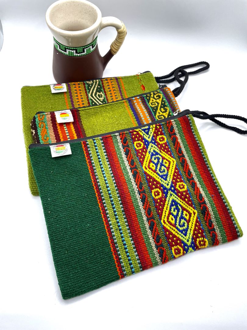 Clutch Aguayo Bag - Green, Bolivia