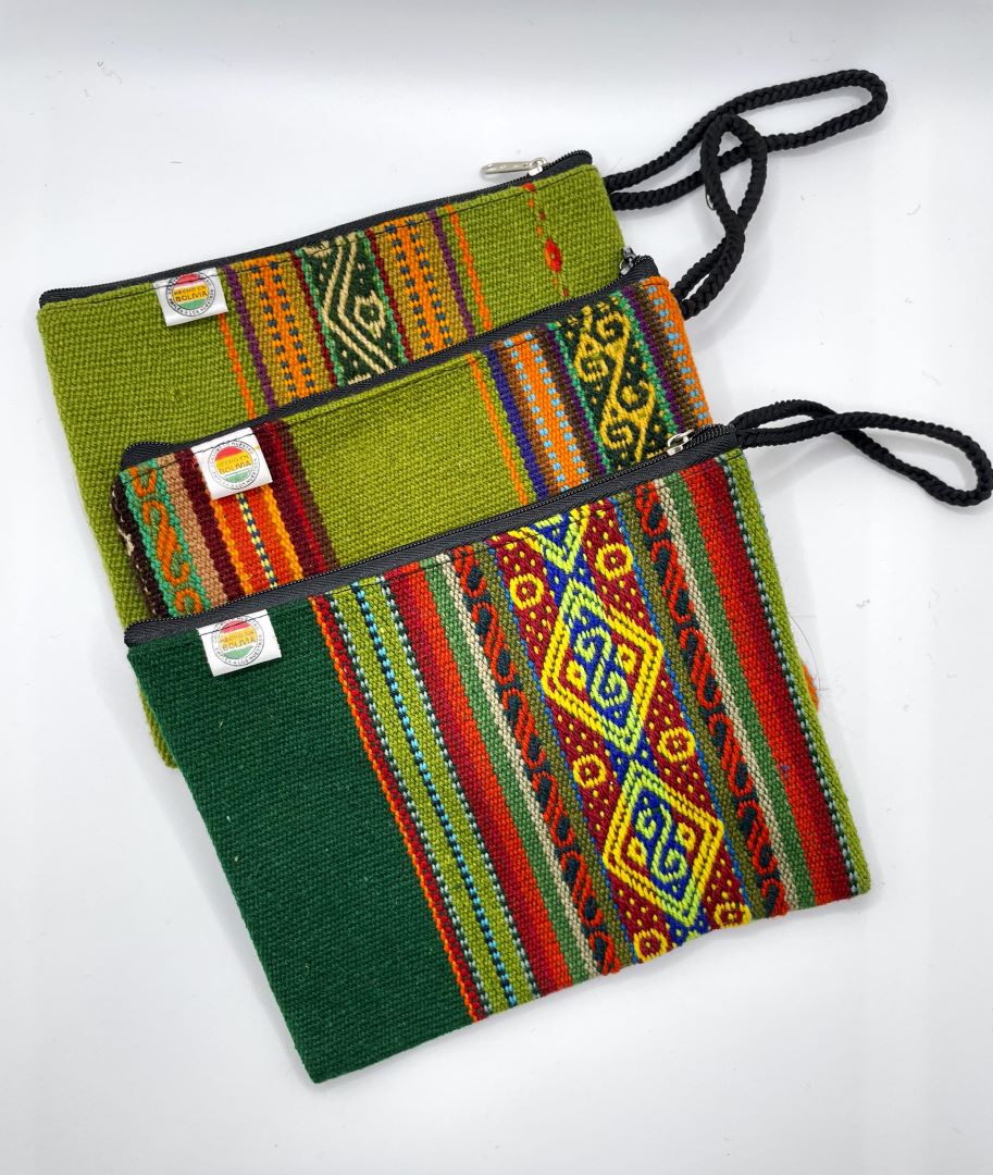 Clutch Aguayo Bag - Green, Bolivia