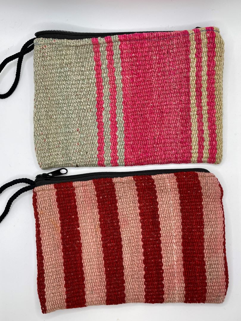 Aguayo Clutch, Orange/Pink/Red Hand woven Accessories Bag, Bolivia